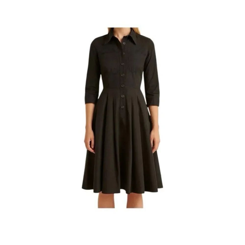 Banana Republic women’s kneelength 3/4 sleeve black dress 0